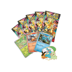 Pokémon Deluxe-Pin-Kollektion Mega-Entwicklung – Erhabene Helden: Erste Partner (3 holografische Promokarten, 1 Deluxe-Pin und 5 Boosterpacks)