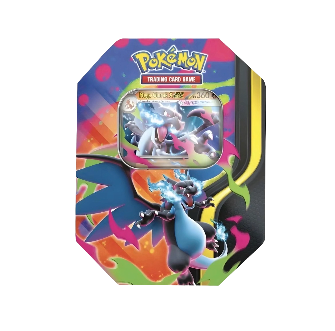 Pokémon-Sammelkartenspiel: Tin-Box Mega-Glurak – Mega-Glurak X-ex